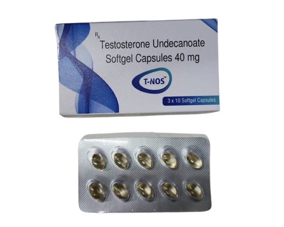 T-Nos Testosterone Softgel Capsules 40 Mg